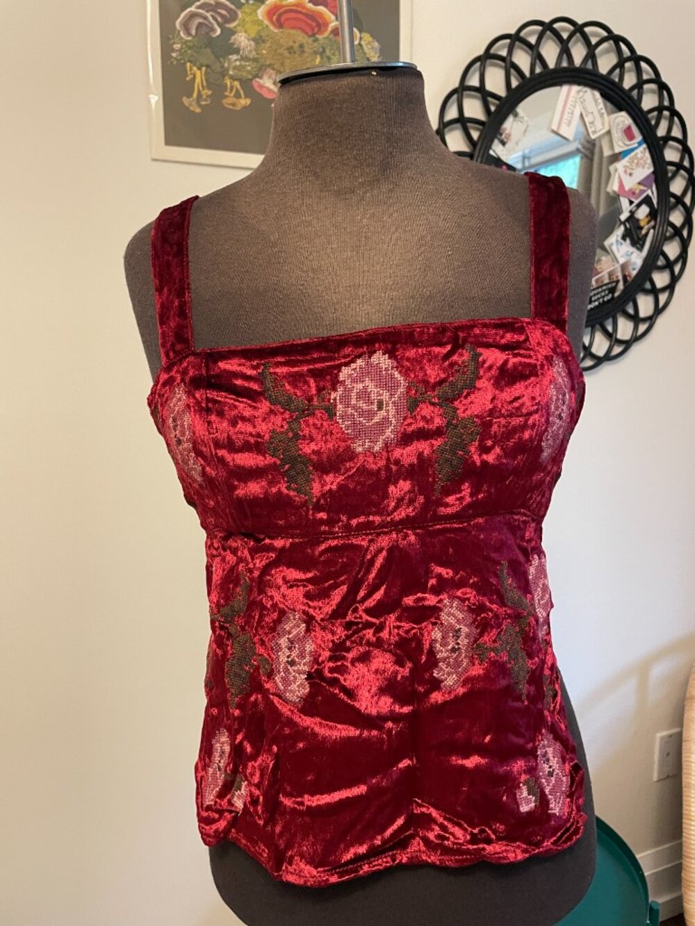 Velvet Cross Stitch open back top